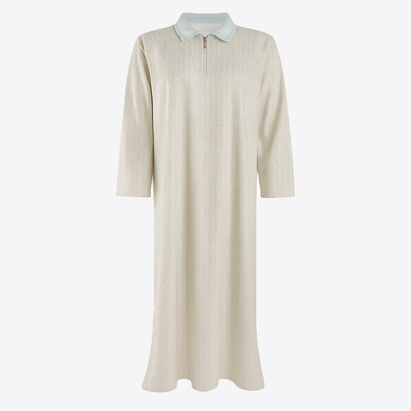 جلابية حريمي قطن شتوي ارابيلا مشجر عادي موديل 1504