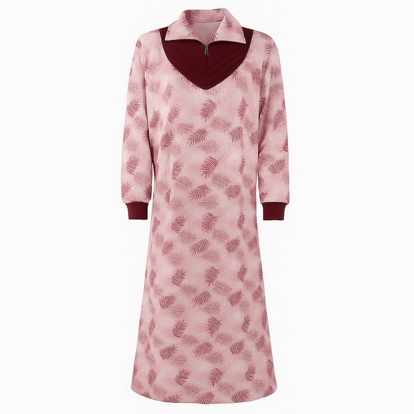 جلابية حريمي شتوي قطن حور العين مشجر عادي موديل 504