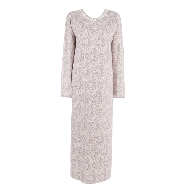 جلابية حريمي شتوي ارابيلا قطن موديل 5024 - مشجر