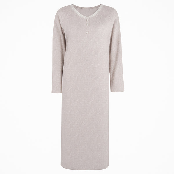 جلابية حريمي شتوي ارابيلا قطن موديل 5028 - مشجر