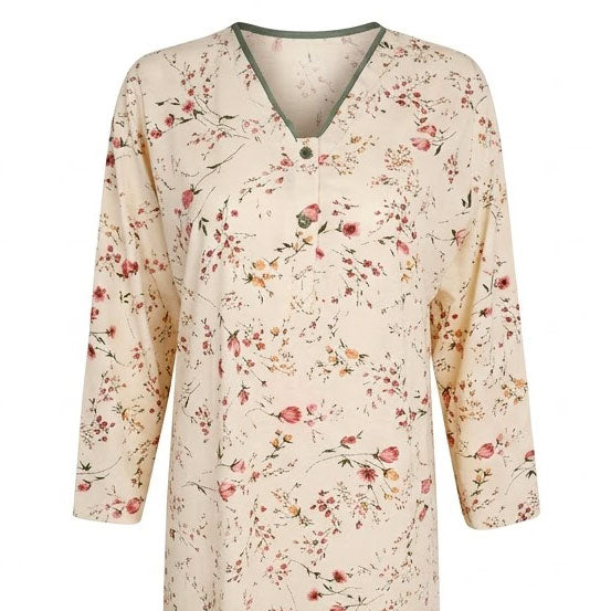 جلابية حريمي قطن صيفي ارابيلا كم مشجر موديل 1512 
