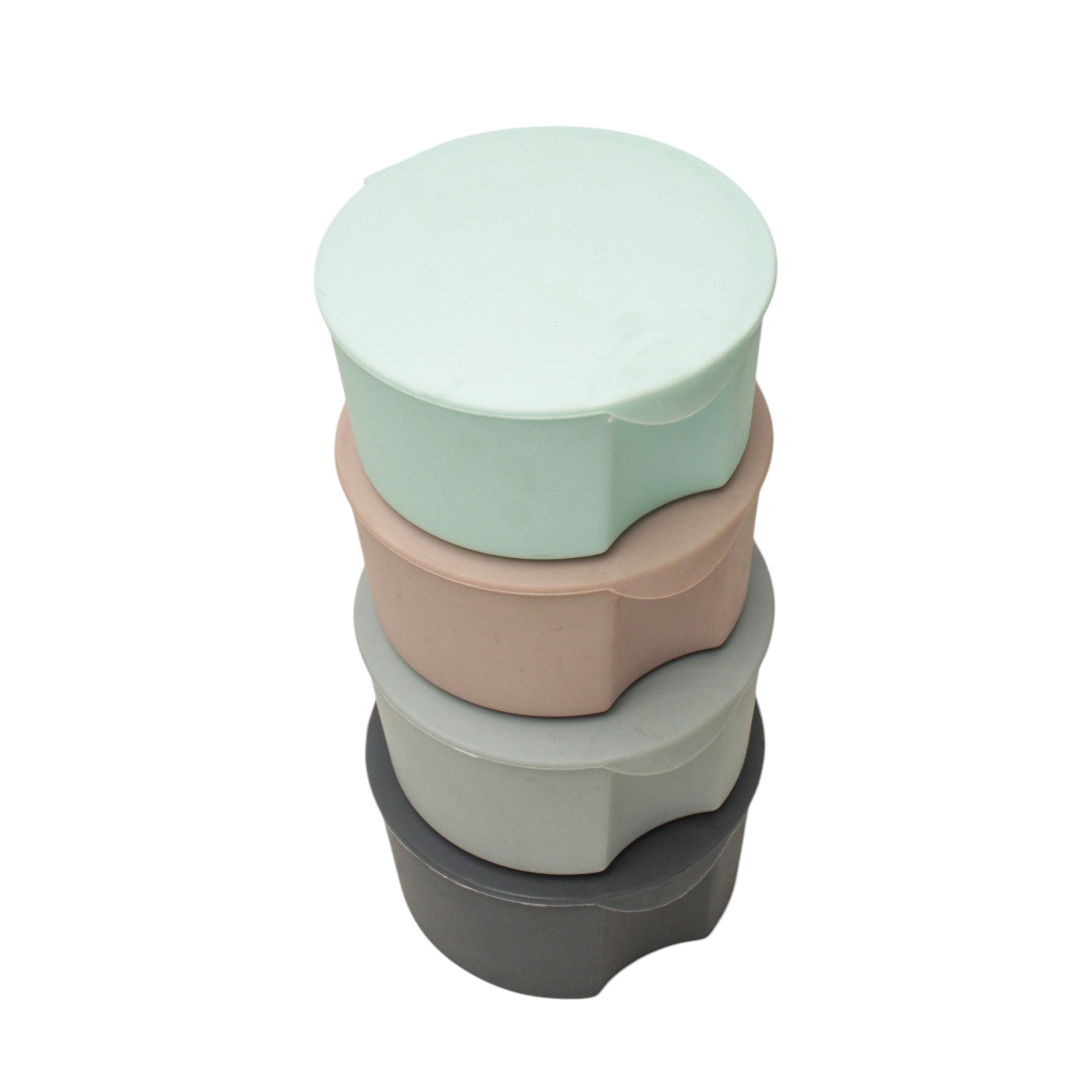 Mini Plastic Food Storage Container Set, 4 Pieces, Model 350-4