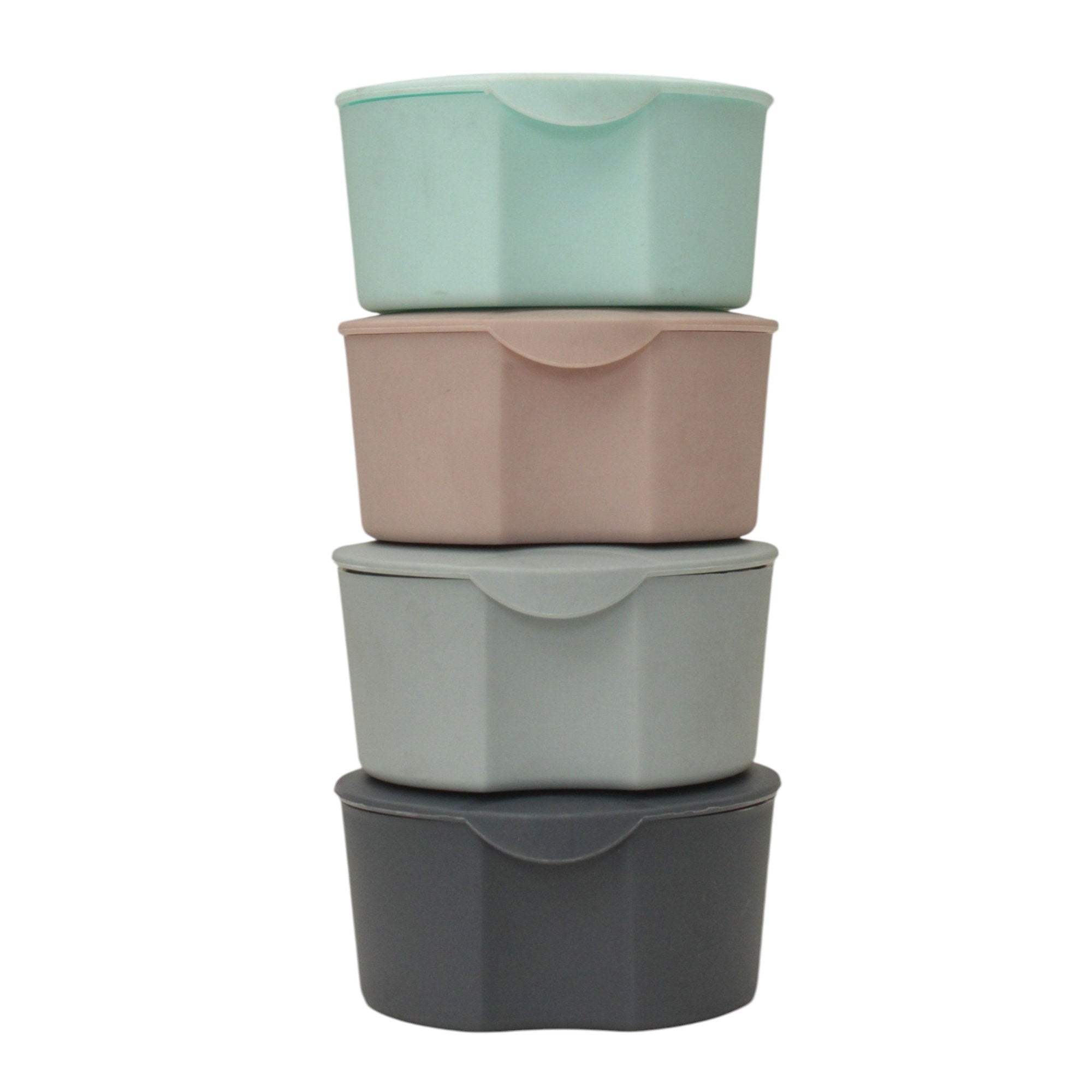 Mini Plastic Food Storage Container Set, 4 Pieces, Model 350-4