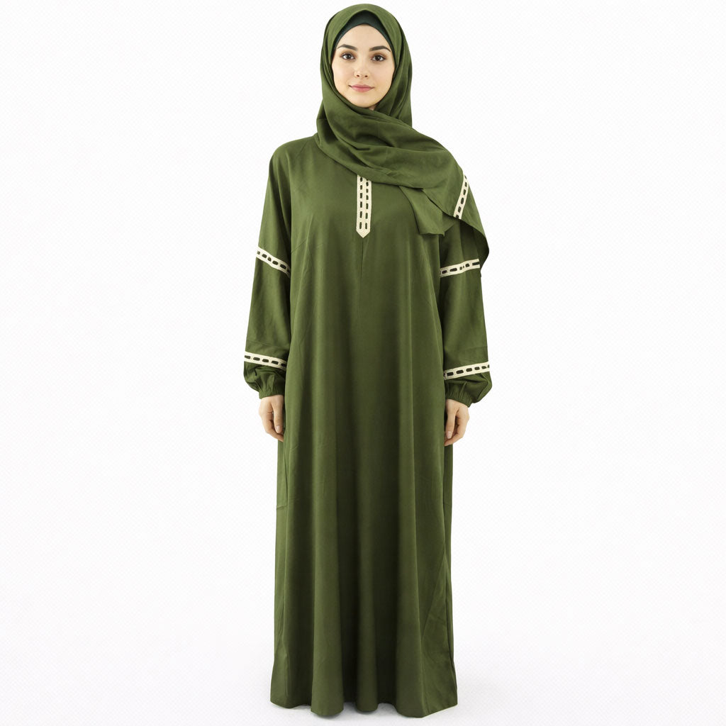 اسدال حريمي فسكوز سادة FREE SIZE 1500 - بيت المحجبات 