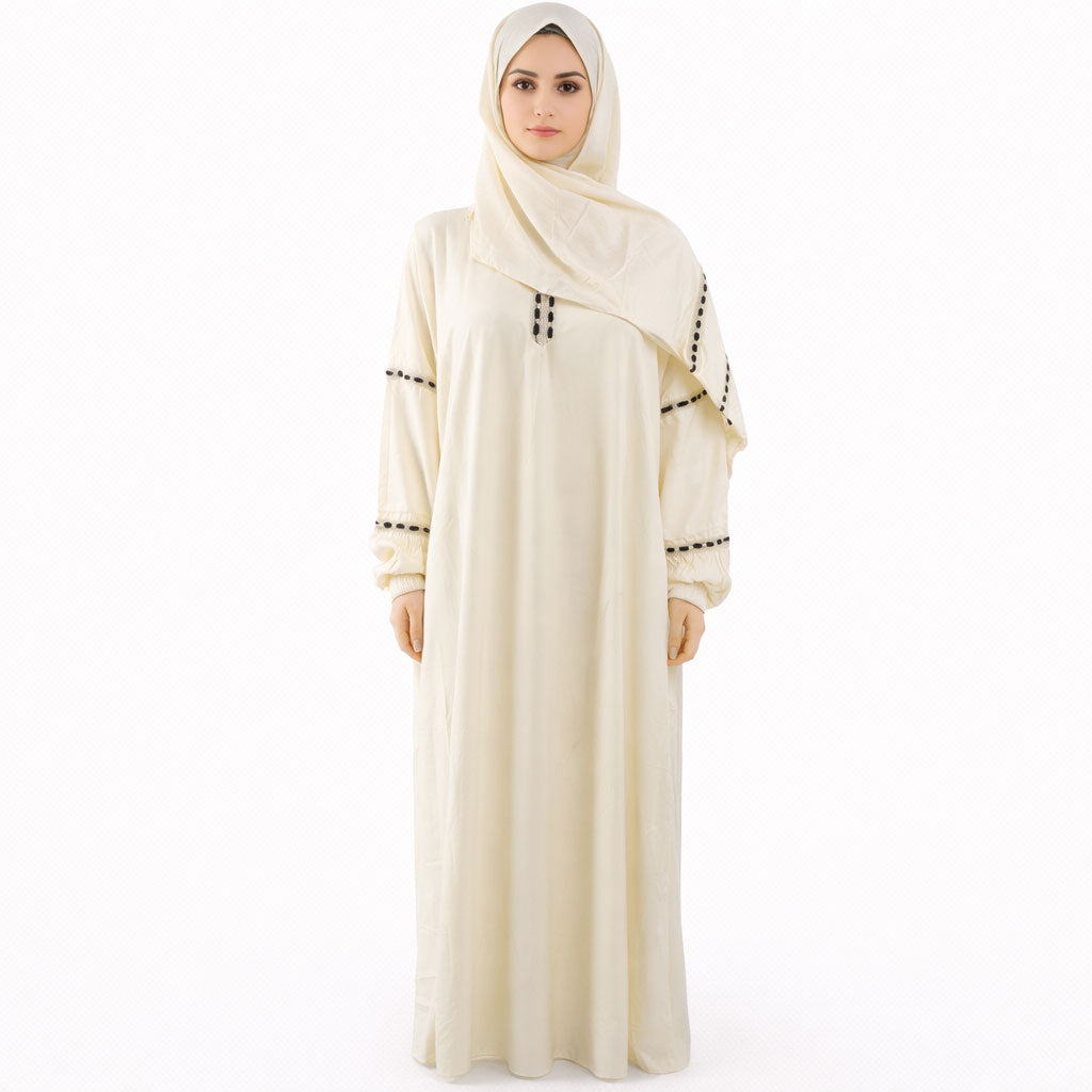 اسدال حريمي فسكوز سادة FREE SIZE 1500 - بيت المحجبات 