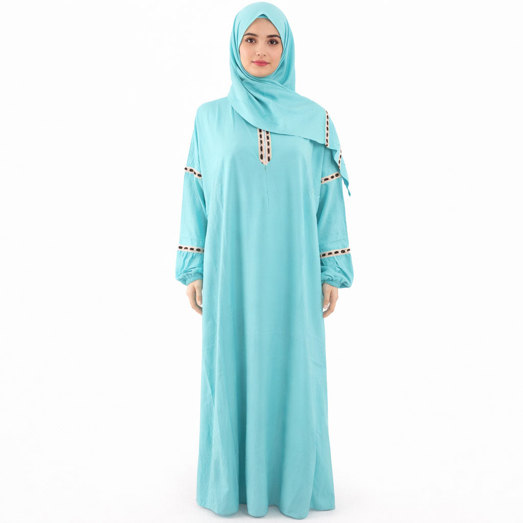 اسدال حريمي فسكوز سادة FREE SIZE 1500 - بيت المحجبات 