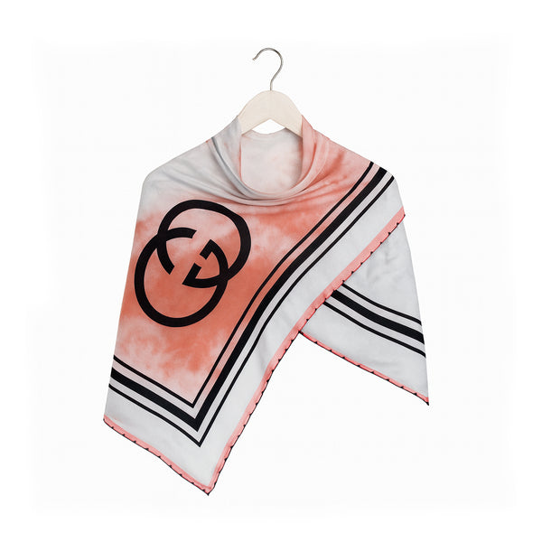 FRESKA digital satin women's scarf with a pattern