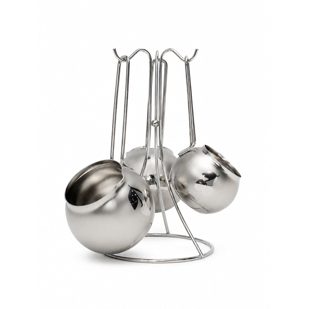 4-piece stainless steel laser coffee pot set