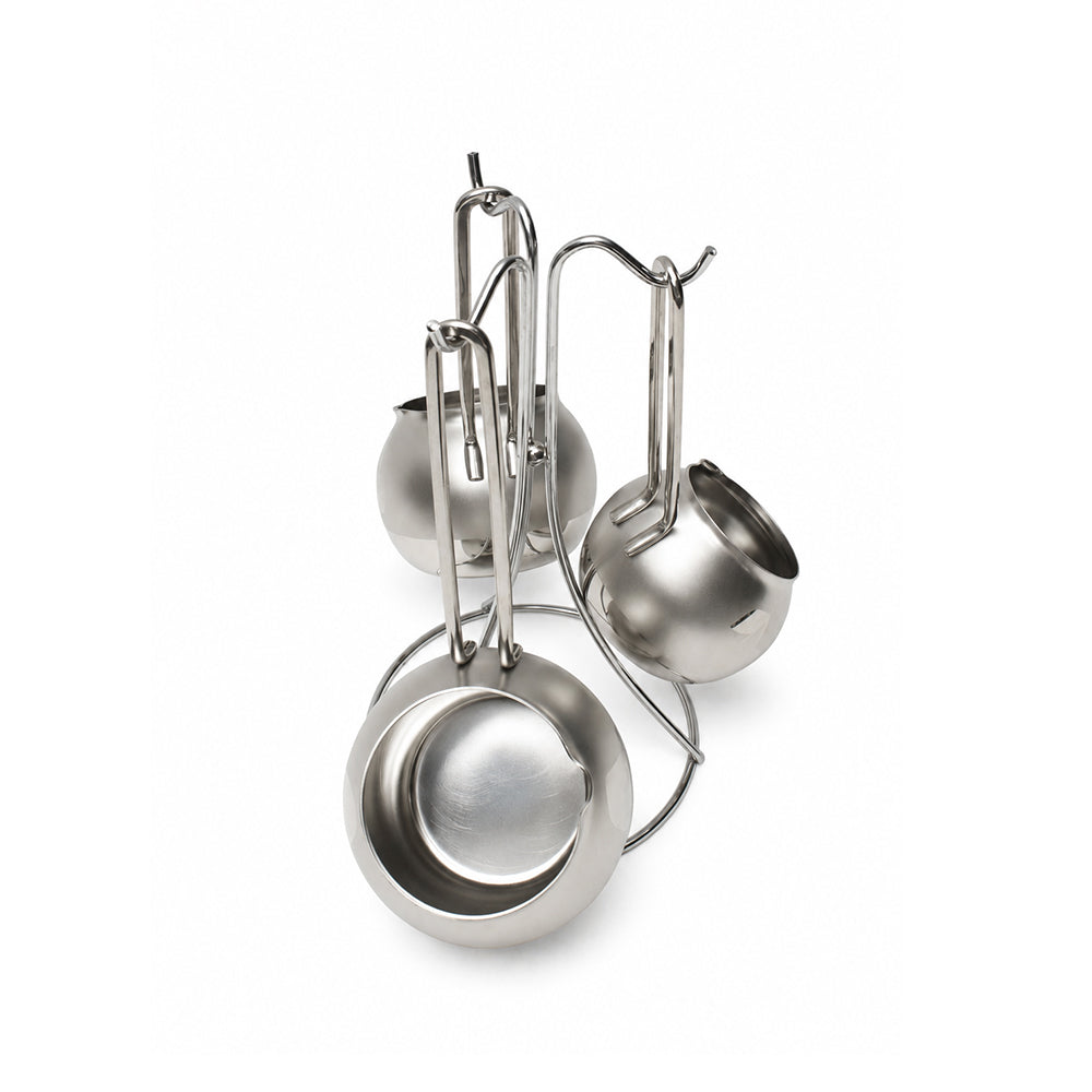 4-piece stainless steel laser coffee pot set