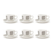 Set of 6 Arcopal Essence Volivamara cups and saucers