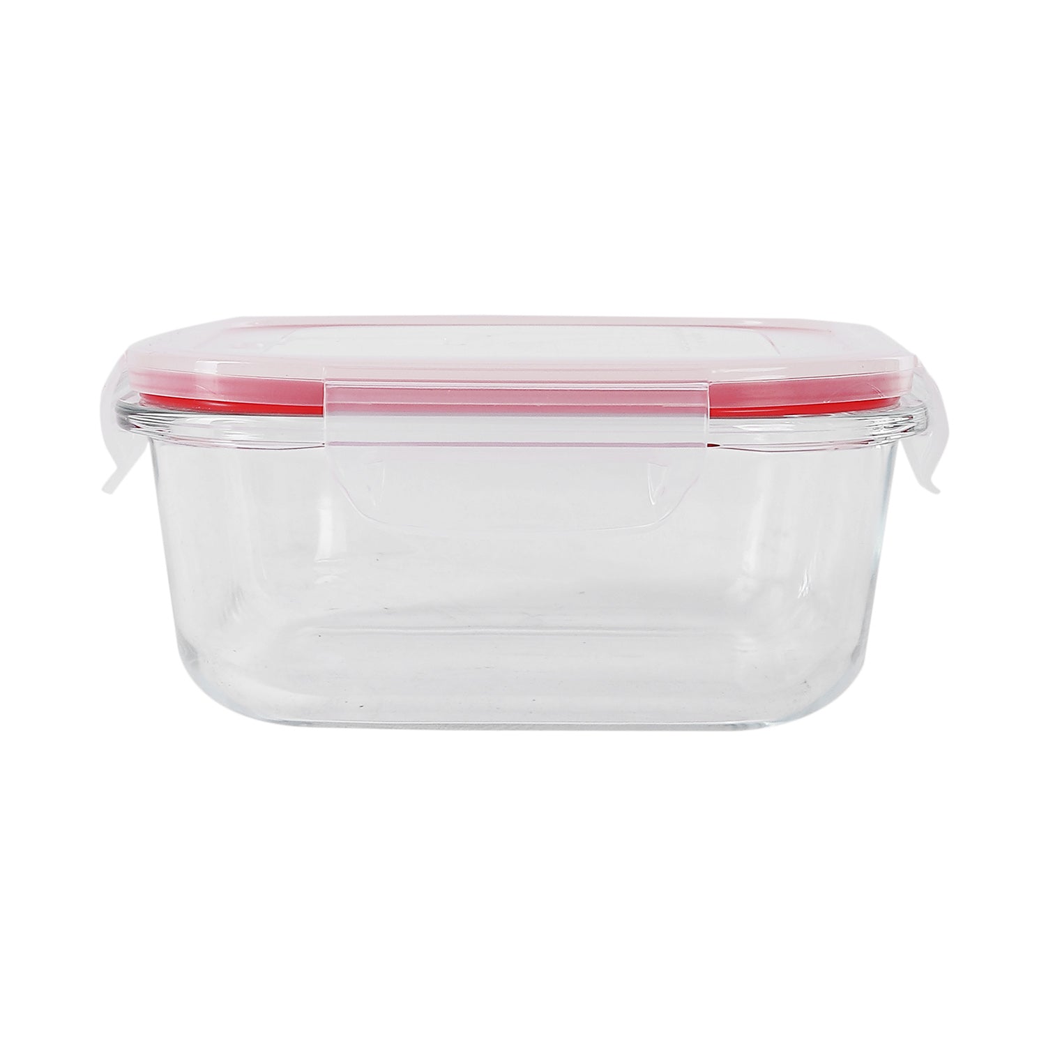 حافظة طعام زجاج PEDRINI مربعة بغطاء بلاستيك 800 ملي 