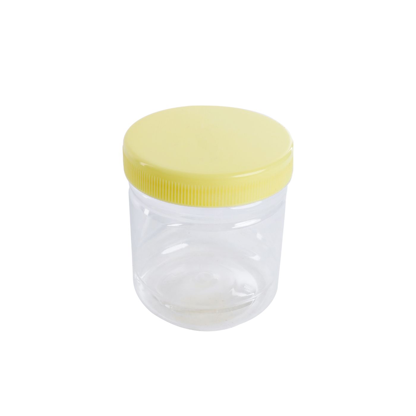 برطمان سنبيت شفاف بغطاء اصفر علي شكل دائري 250 مللي 250ML RO - سرور 