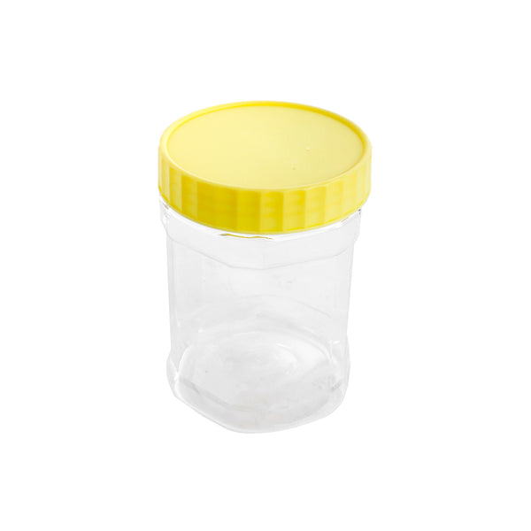 برطمان سنبيت شفاف بغطاء اصفر علي شكل دائري 400 مللي 400ML RO - سرور