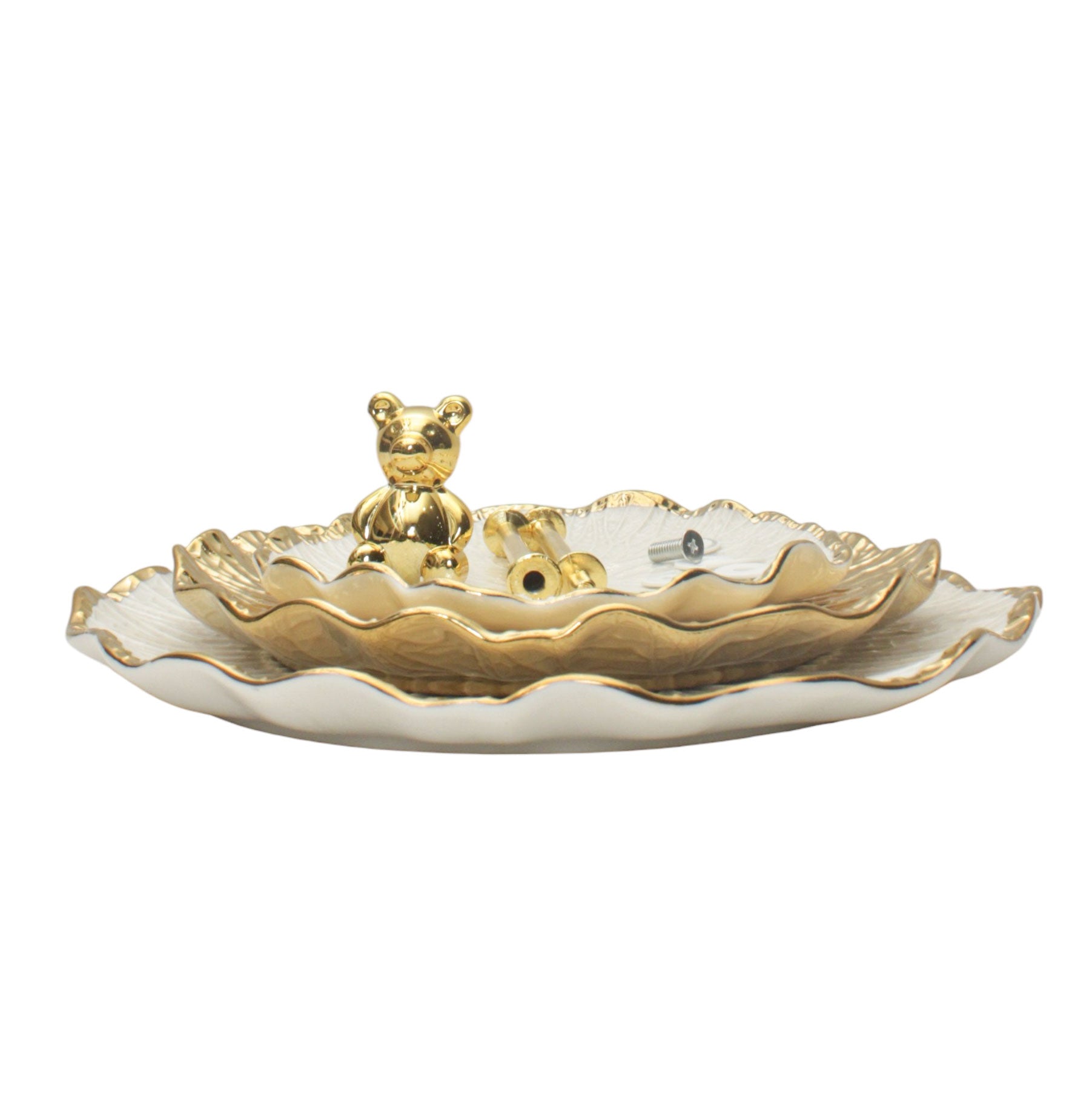 Gilded porcelain carrier