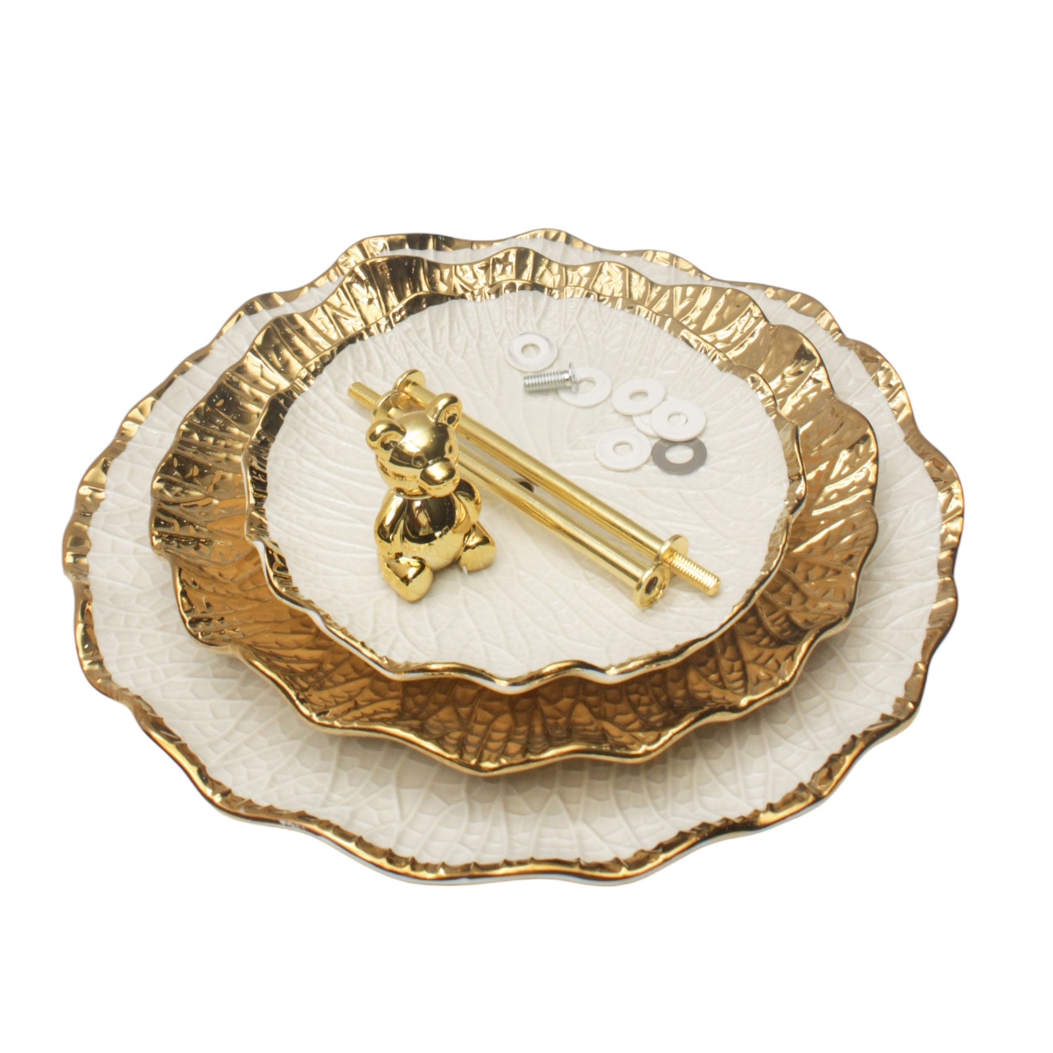 Gilded porcelain carrier