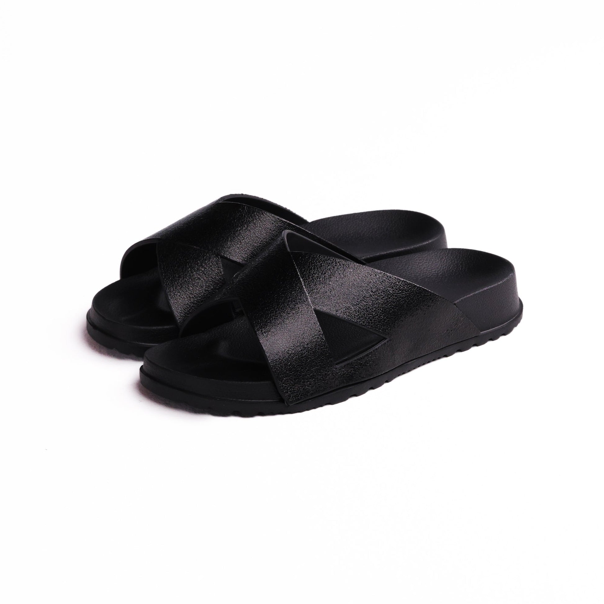 Black Criss Cross X-Galaxy Slide - شريحة X-Galaxy ذات الصليب الأسود المتقاطع 