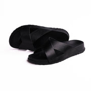 Black Criss Cross X-Galaxy Slide - شريحة X-Galaxy ذات الصليب الأسود المتقاطع 
