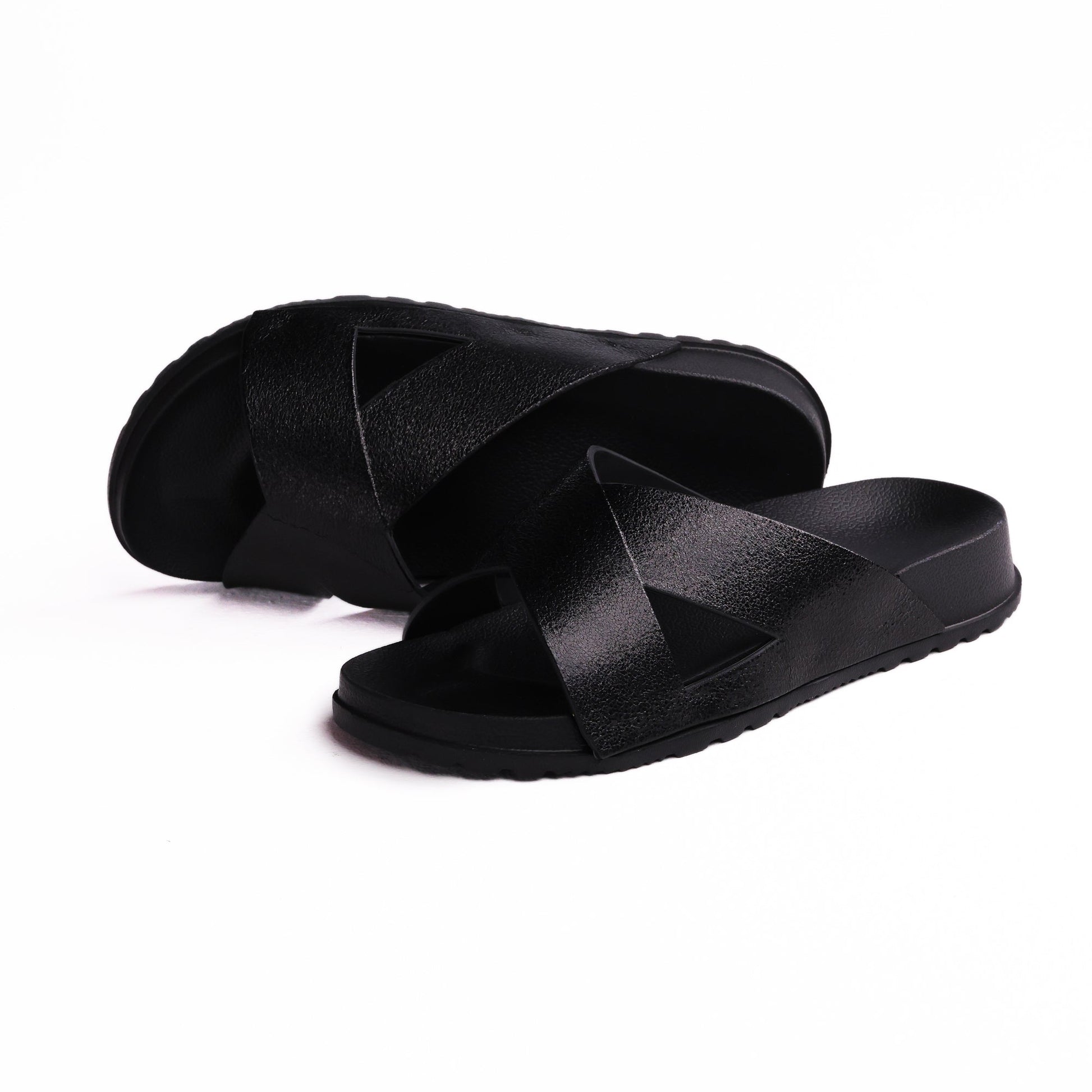 Black Criss Cross X-Galaxy Slide - شريحة X-Galaxy ذات الصليب الأسود المتقاطع 