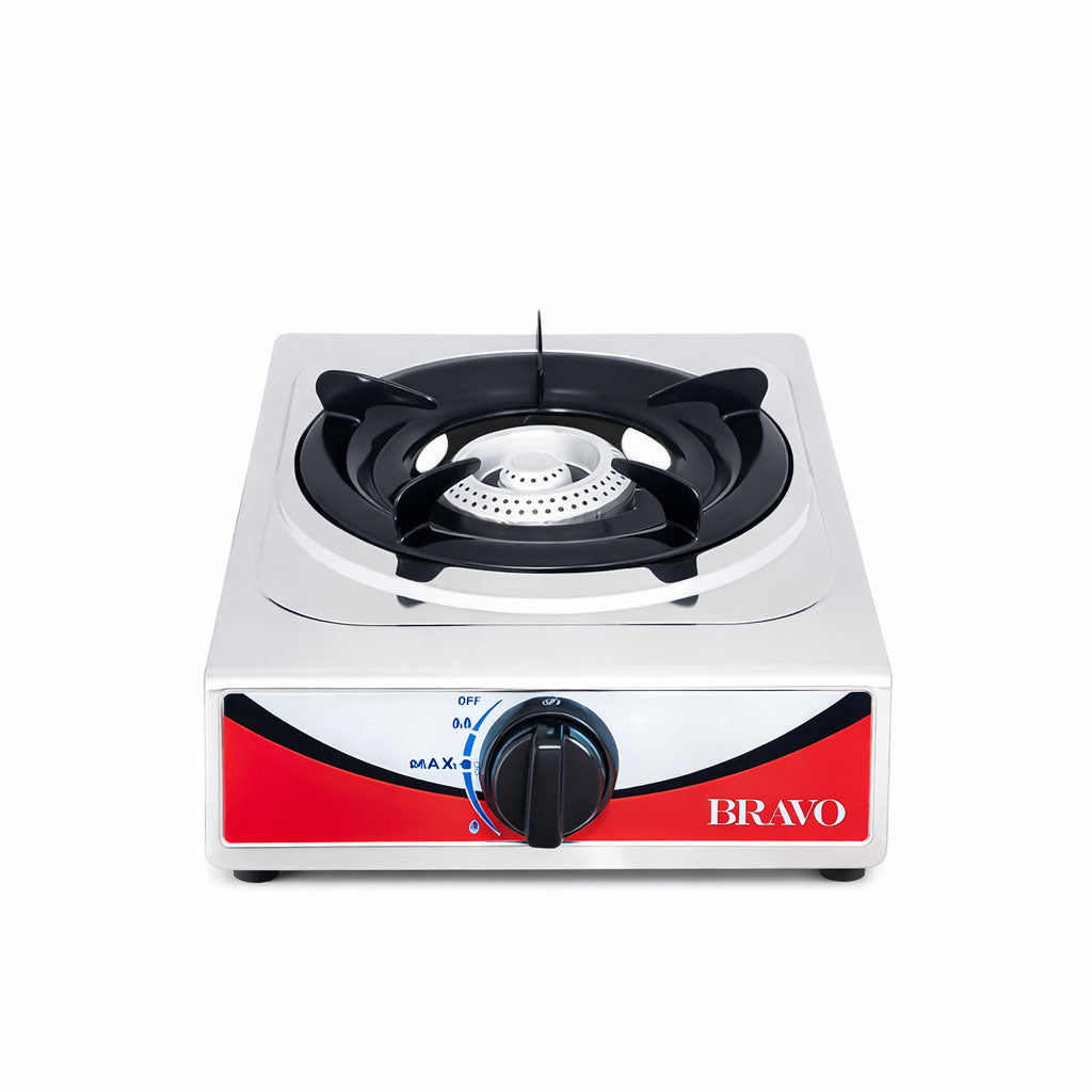 مسطح غاز برافو 1 شعلة ستانلس موديل BR-J200SS 
