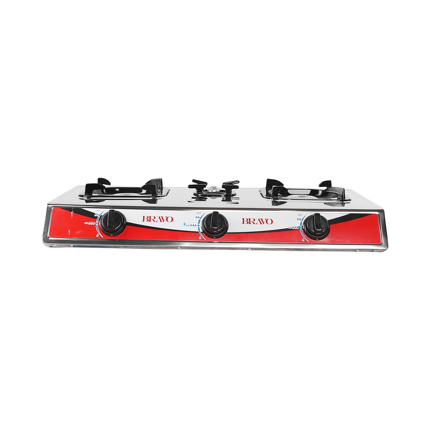 مسطح غاز برافو 2.5 شعلة ستانلس موديل BR-T22-SB 