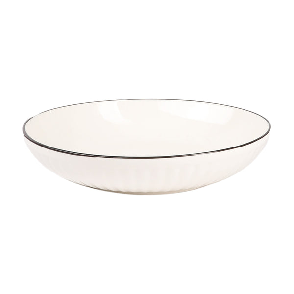 Deep, scalloped porcelain plate, model 693