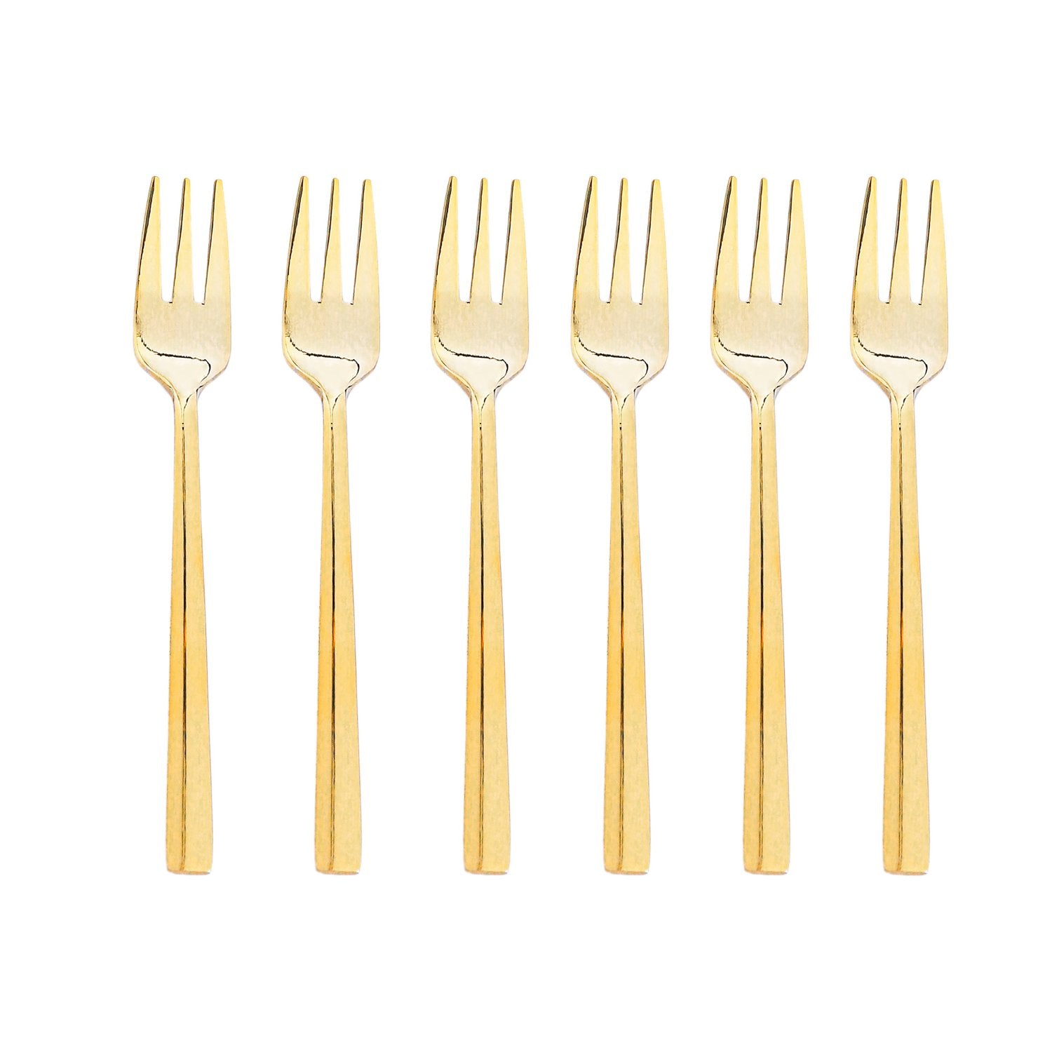 طقم شوكة حلو ذهبي جولد سادة 6 قطعة M54 