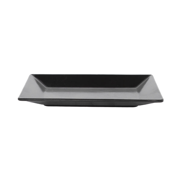 Black rectangular salad plate