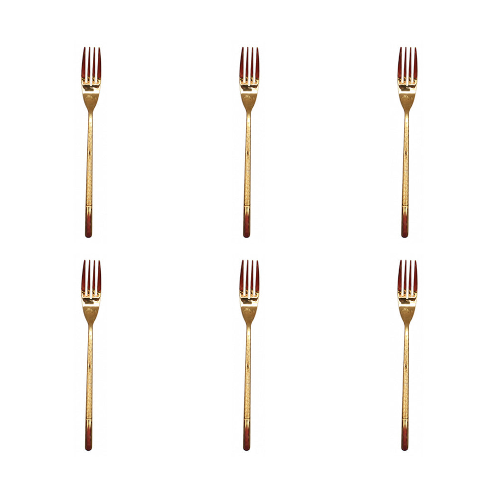 Al-Ameed 6-Piece Lux Gold Fork Set
