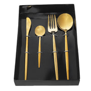 طقم ملاعق اكل دهبي علبة سودا 4 قطعة GIFT SET 