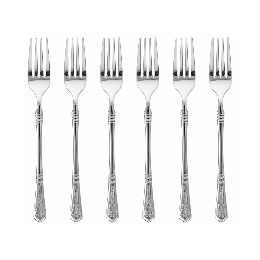 Sole Cook 6-Piece Lux Silver Gateau Fork Set - Al-Ameed