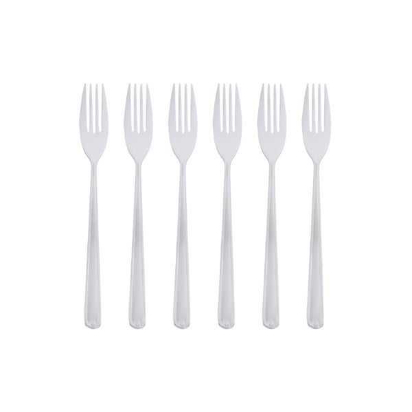 Romance 6-Piece Silver Oval Fork Set