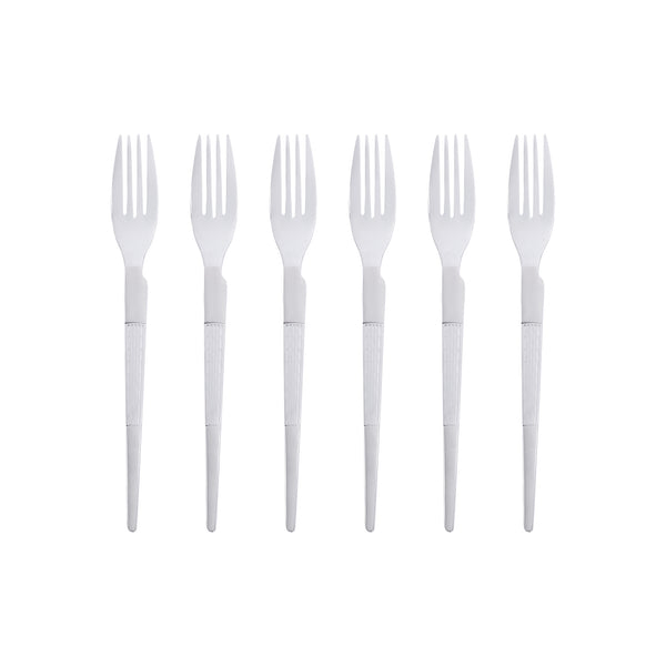 6-piece silver fork set, double-sided needle, 3802