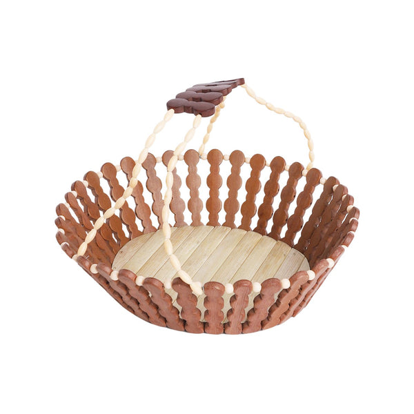 Aisha wooden hand held bread serving stand