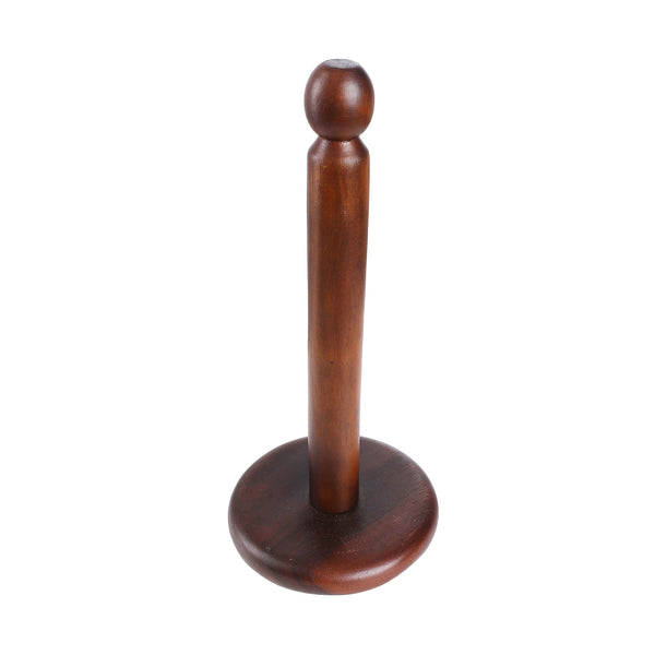 Vertical wooden kitchen towel holder