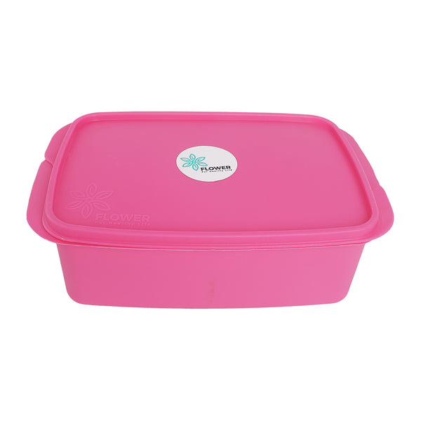 Large Plastic Flower Lunch Box with Silicone Lid