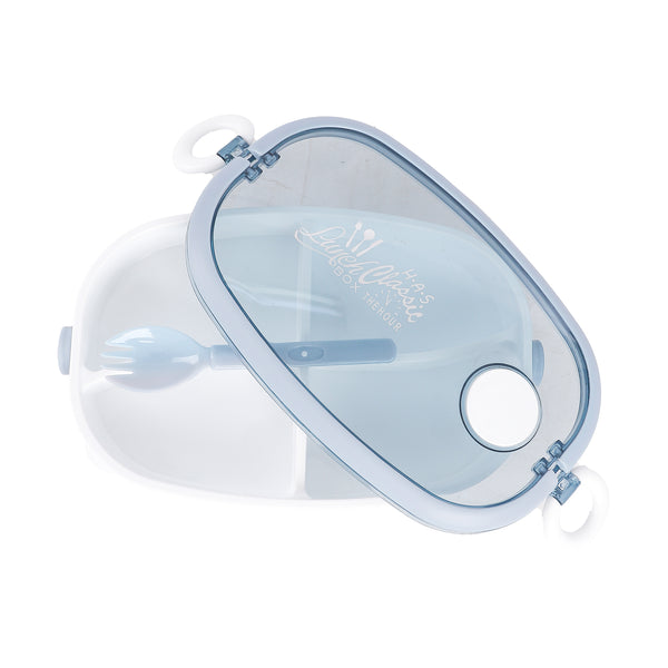 Classic oval plastic lunch box, large size