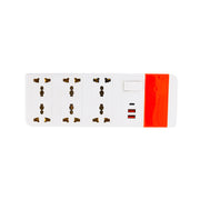مشترك كهربائي المغربي 6 عين 2 متر USB موديل 8806U 