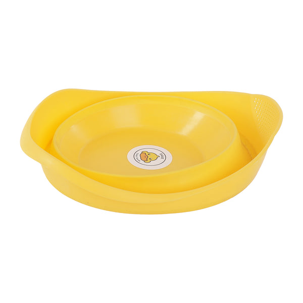 Yellow duck plastic foldable rice sieve model 2440