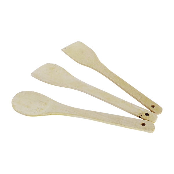 3-piece wooden spoon and spatula set