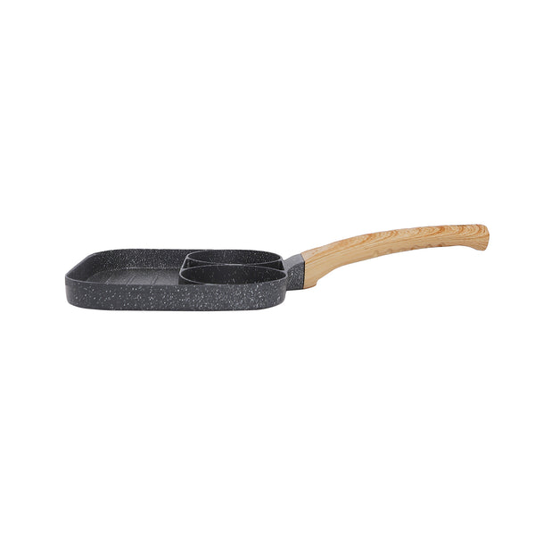 MBH frying pan with wooden handle, 3 burners