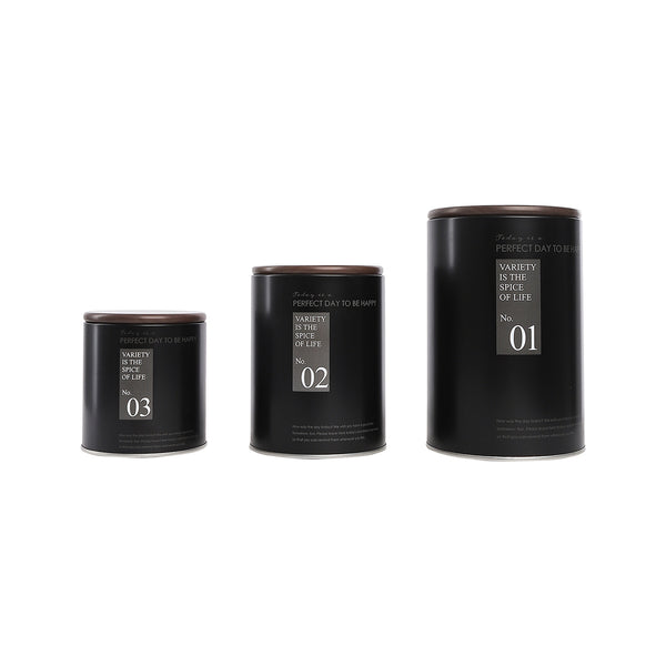 Black and brown 3-piece spice set