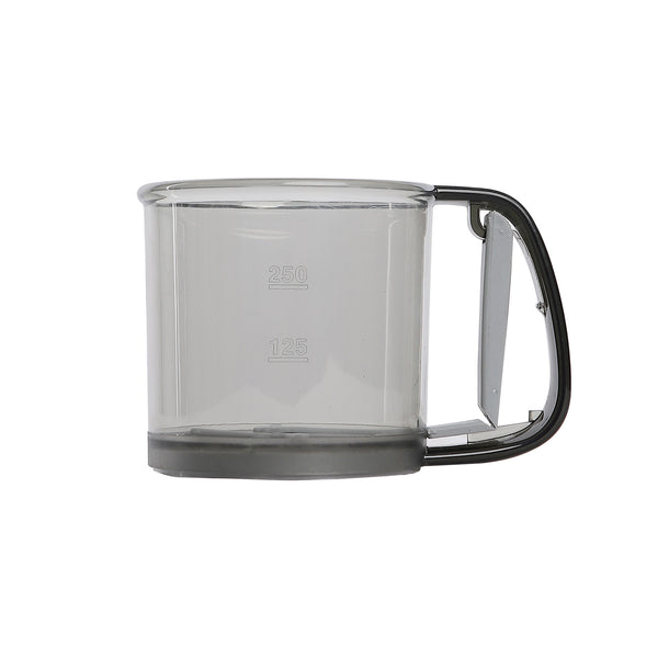 Hand-held acrylic cup sieve