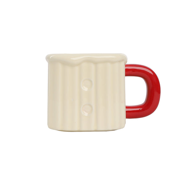Square ceramic soup mug