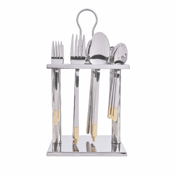 طقم معالق KITCHEN UTENSILS سفرة فضي 24 قطعة