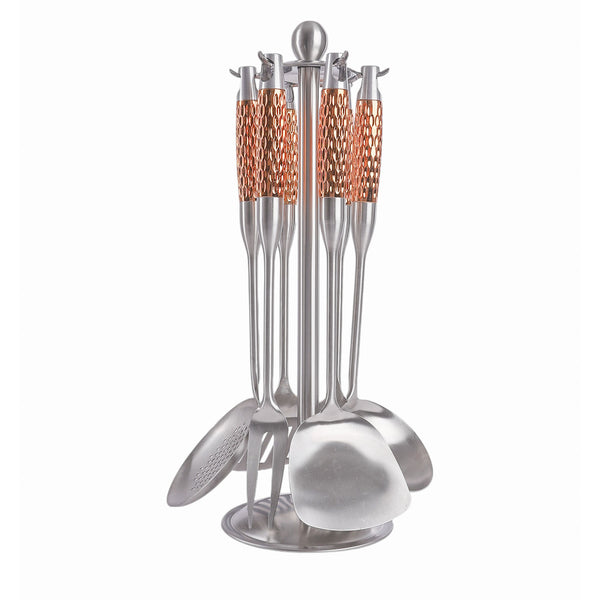 طقم توزيع استانلس يد دهبي 7 قطع