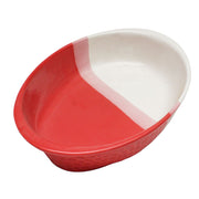 Bubbles Ceramic Casserole, Large, Oval, Colors