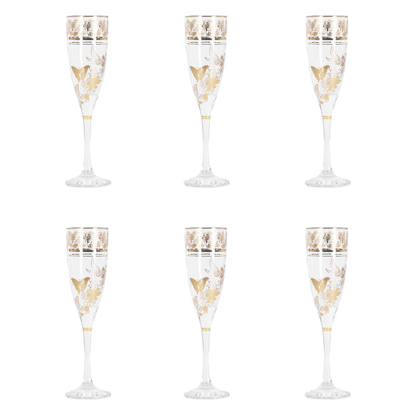 Al Fanar Frey Glass Cup Set, Dekala Noor, 6 Pieces, Model 0422