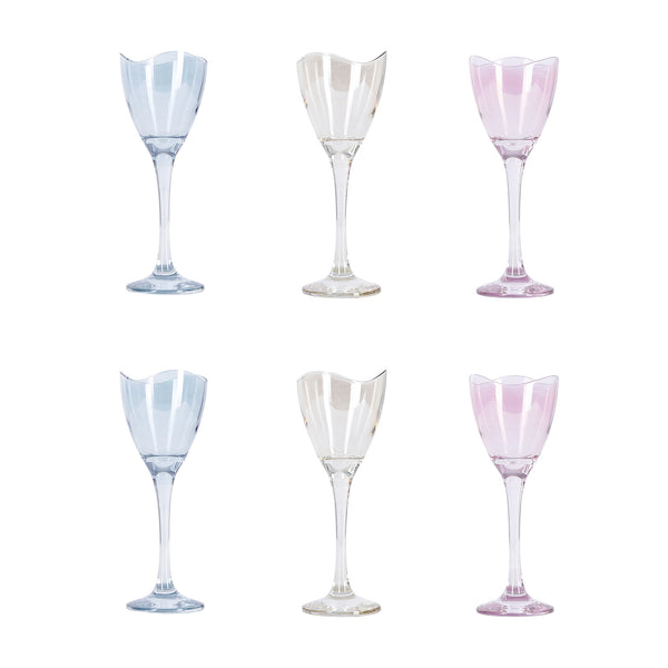 Fanar Fry 3 Lip Cocktail Glass Set, 6 Pieces, Model 0130