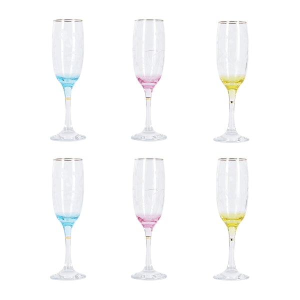 Al Fanar Imperial Princess Glass Set, 6 Pieces, Model 2406