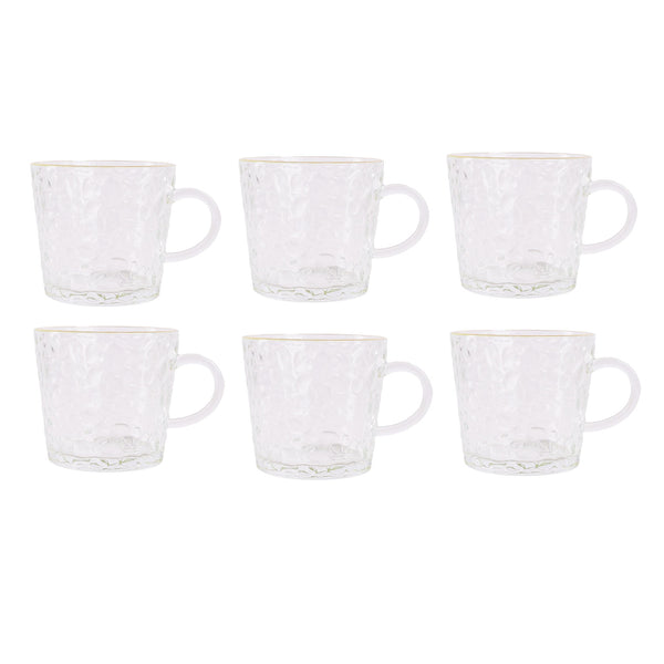 طقم مج زجاج 6 قطعة GLASS موديل BAR-17-76B